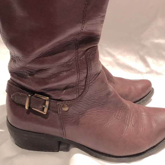 Via Uno Western Style Leather Boots - Picture 2 of 8